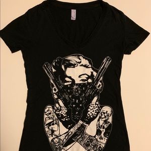 Tops - Marilyn Monroe Women’s Gangster Tee Tops - Marilyn Monroe Women’s Gangster Tee